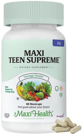Maxi Health Teen Multi bottle front view showing a teen vitamin for growth and energy