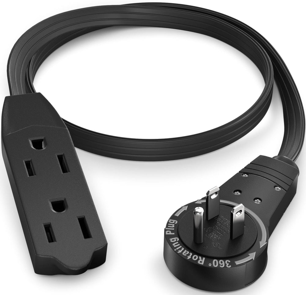 Maximm 360° rotating flat plug reduces cable angles in tight spaces.