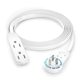 Maximm Cable 360° rotating flat plug behind furniture for flexible power access.