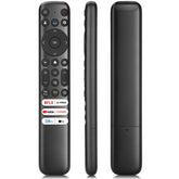 Maxitoc RC813 remote front view for TCL TV with clear buttons and grip