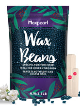 Maxpearl wax beads bottle close-up for easy at-home waxing