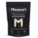 Maxpearl wax beads create a creamy film for gentle facial hair removal.