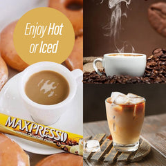 Maxpresso espresso creamer sugar stick hot or iced for on the go office pauses.