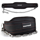MAXRANK Dip Belt with 37-inch chain suitable for weighted dips and pullups