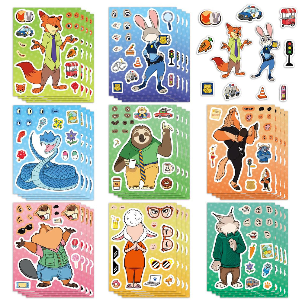 MAXSNOW Zootopia sticker set with eight designs for creative decorating on items