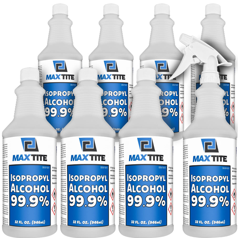 MAXTITE 99.9% isopropyl alcohol bottle for electronics cleaning