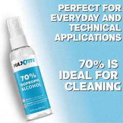 Maxtite technical-grade IPA bottle supports industrial and lab cleaning tasks.