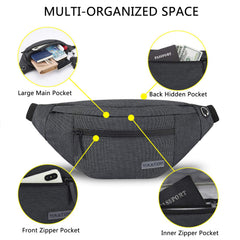 MAXTOP Crossbody Fanny Pack back pocket visible for valuables