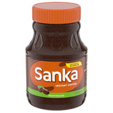 Maxwell House Sanka decaf jar front for anytime enjoyment.