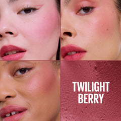 Maybelline Cloudtopia lip mousse demonstrates weightless color with transfer-resistance.
