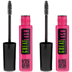 Maybelline Great Lash Mascara two-count pack for easy, repeated full-lash looks.