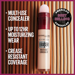 Maybelline Instant Age Rewind under-eye application demonstrates brightening and even coverage