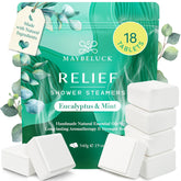 Maybeluck shower steamers eucalyptus mint—18-pack for spa-like shower refreshment.