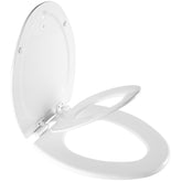 Mayfair NextStep2 with magnet-secured built-in potty seat for easy transitions.