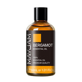 MAYJAM Bergamot essential oil bottle pour for a fresh uplift