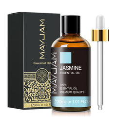 MAYJAM Jasmine Oil diffuser image promoting calm ambience