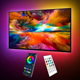 Maylit ICRGB TV backlight 18ft enhances cinematic lighting behind your TV
