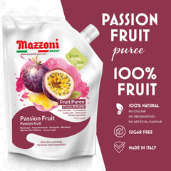 Mazzoni Passion Fruit Puree pour enhances drinks with bold aroma and smooth texture.