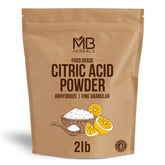 MB Herbals Citric Acid Powder 2lb in a scoop, ideal as a food preservative and flavor enhancer