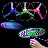 M.best LED flying saucer set with four glowing discs for group night fun