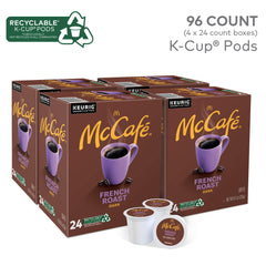 McCafé French Roast packaged box highlighting single-serve ease