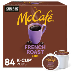 McCafé French Roast pod packaging for single-serve convenience and bold aroma.