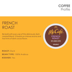 McCafé French Roast pods close-up showing rich aroma and color