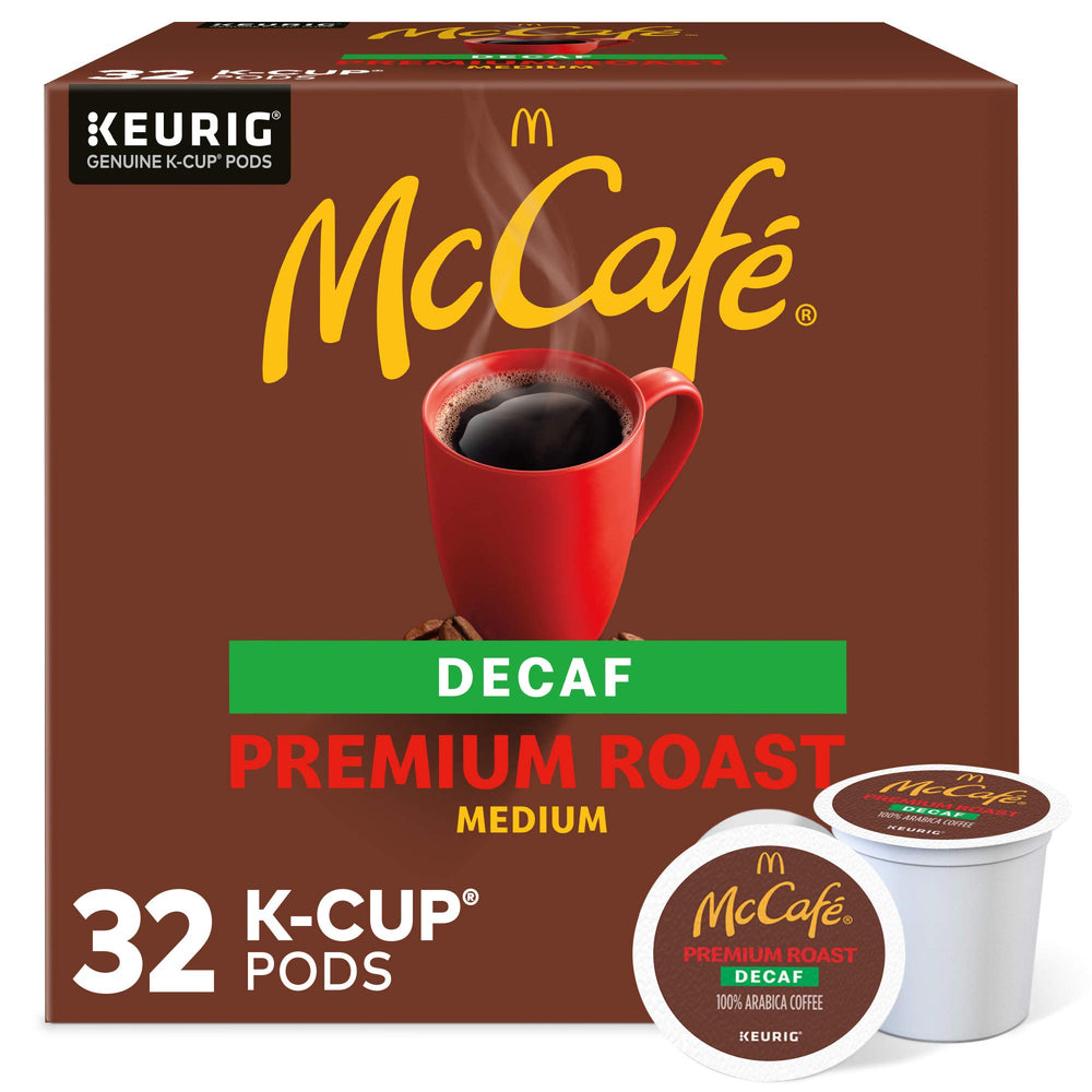 McCafé Keurig decaf Premium Roast front view for quick daily coffee