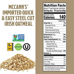 McCann's Irish Oatmeal raw steel-cut oats showing rich texture for hearty breakfasts