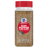 McCormick coarse ground black pepper bottle on counter for everyday seasoning