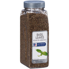 McCormick Culinary Basil Leaves package front shows authentic dried basil aroma for meals