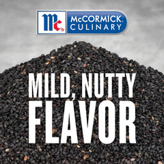 Sprinkled on stir-fry with McCormick Culinary black sesame seeds