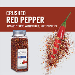 McCormick Culinary crushed red pepper bottle top view for precise shaker control.