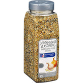 McCormick Culinary Everything Bagel Seasoning 21oz container close-up showing bold mix.