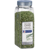 McCormick Culinary Freeze-Dried Chives bottle with split-top lid for easy sprinkling