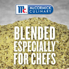 McCormick Culinary Lemon Pepper Seasoning Salt dusting vegetables to brighten flavor.