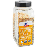 McCormick Everything Bagel All Purpose Seasoning bottle shows bold garlic and sesame flavors for bagels and beyond.