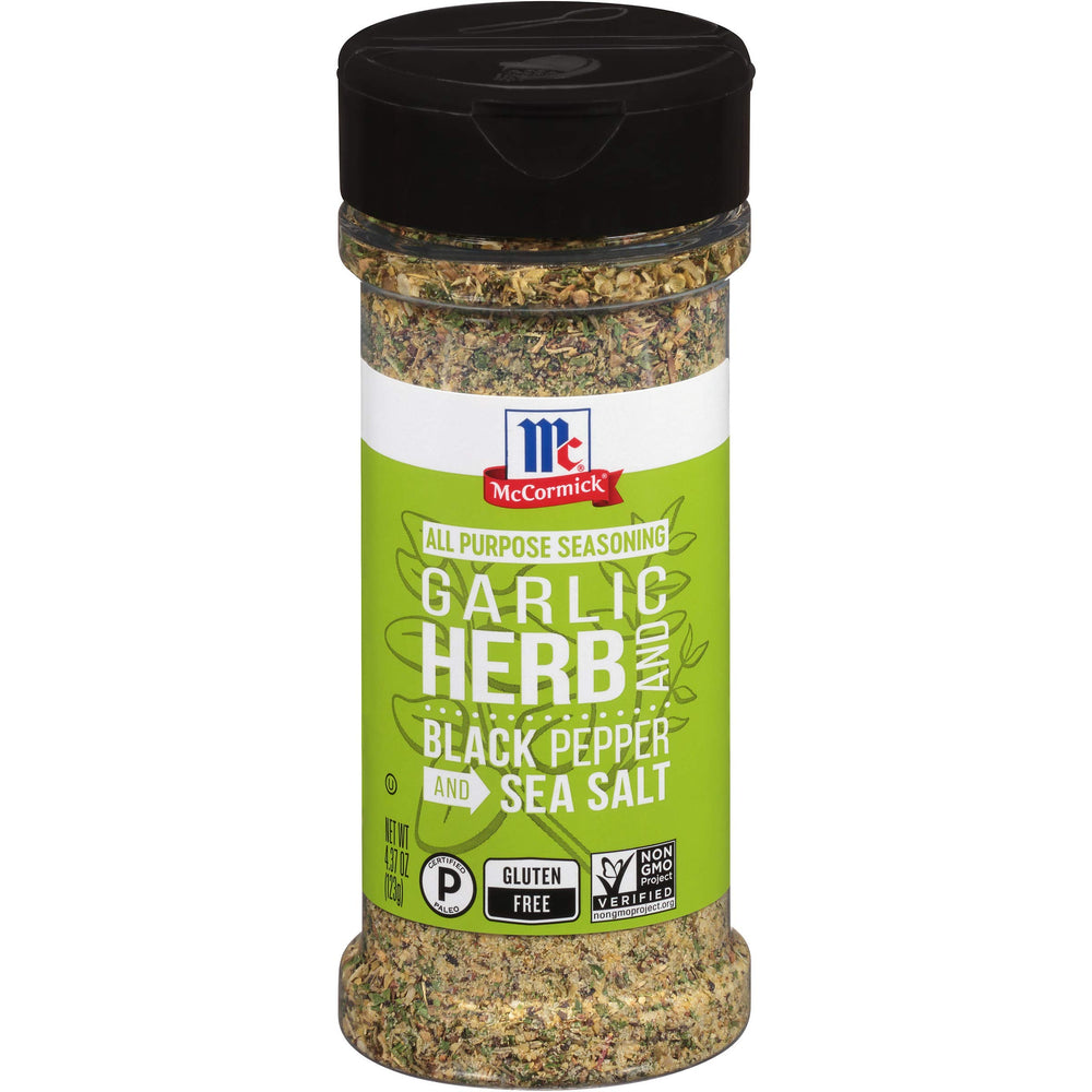 McCormick all purpose seasoning jar front view enhances everyday meals with herbs