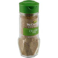 McCormick Gourmet Celery Seed bottle pour for quick flavor boost in meals