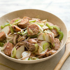 Coleslaw prep with McCormick Gourmet Celery Seed for enhanced crunch