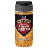 McCormick Grill Mates Pineapple Teriyaki bottle pour enhances grilling flavor.
