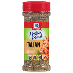 McCormick Perfect Pinch Italian Seasoning bottle on shelf ready to flavor sauces and pastas