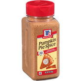 McCormick Pumpkin Pie Spice jar front view highlighting warm autumn aroma