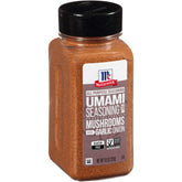 McCormick Umami Seasoning bottle closeup adds savory depth to meals.