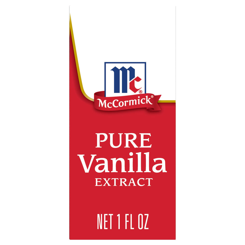 McCormick Vanilla Extract bottle with pour spout for easy baking flavor.