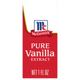 McCormick Vanilla Extract bottle with pour spout for easy baking flavor.