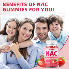 Adults and kids using Mchokuu NAC Gummies during morning routine
