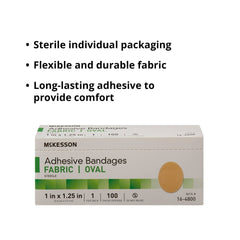 Close-up of McKesson bandage absorbent pad showing non-stick surface.