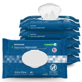 McKesson adult washcloth wipes with large coverage for easy cleansing