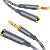 MCSPER Headphone Extension Cable with nylon braided finish for durability and smooth audio transfer